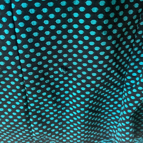 41 Hawthorn Black and Teal Spotted A-Line Scoop Neck Sleeveless Dress - Picture 7 of 14